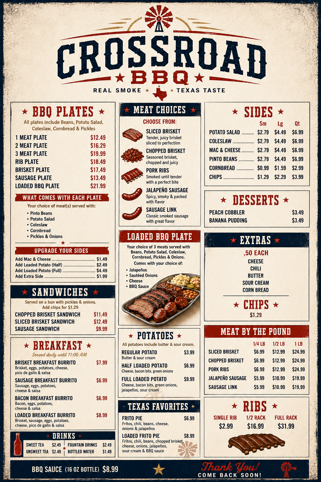 Crossroads BBQ full menu